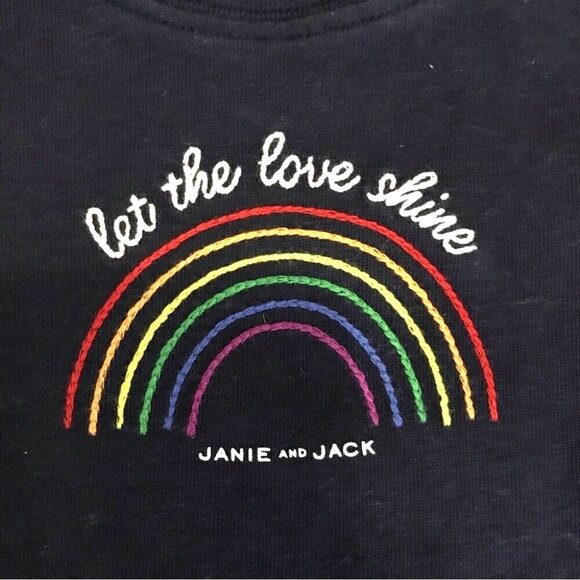 Janie and Jack Let the Love Shine Rainbow Baby T-Shirt. Size 3-6 Months - Picture 2 of 3